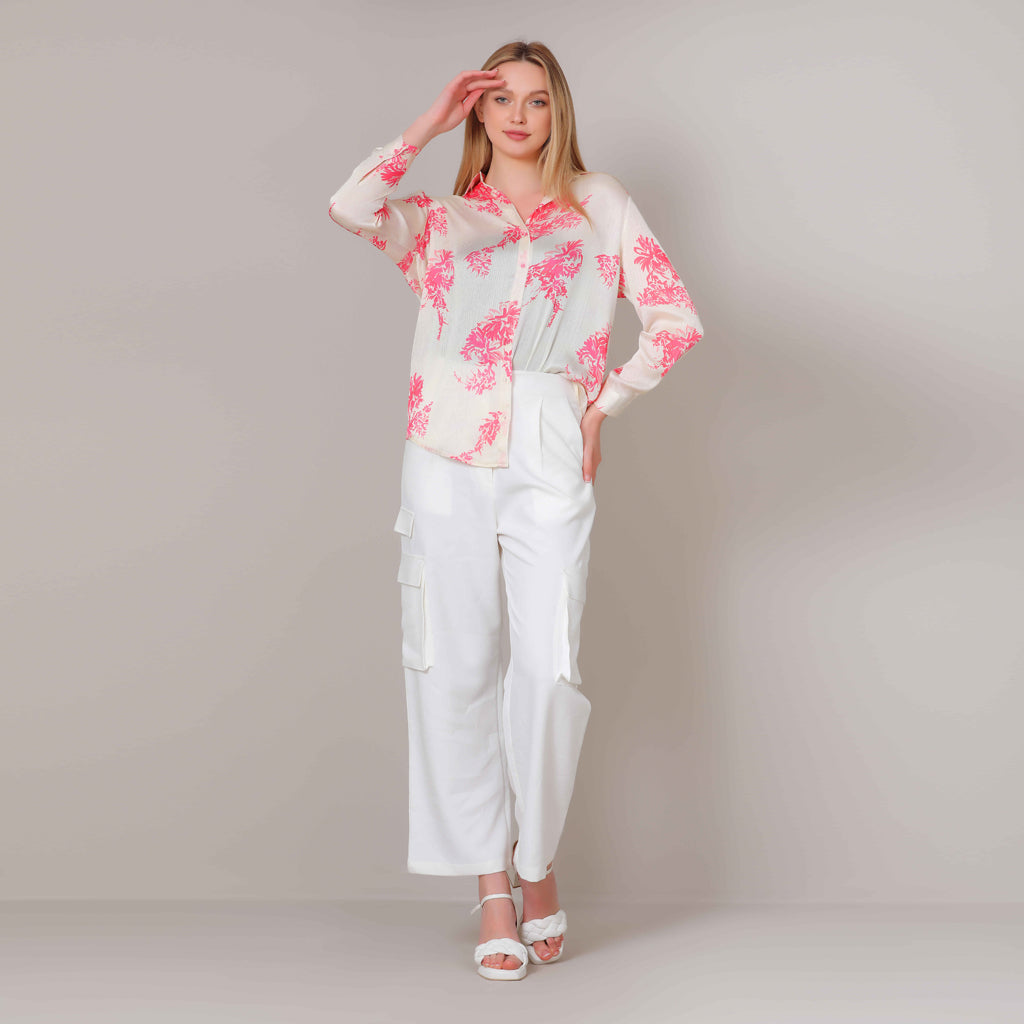 Cargo-Thick Crepe-OF WHITE