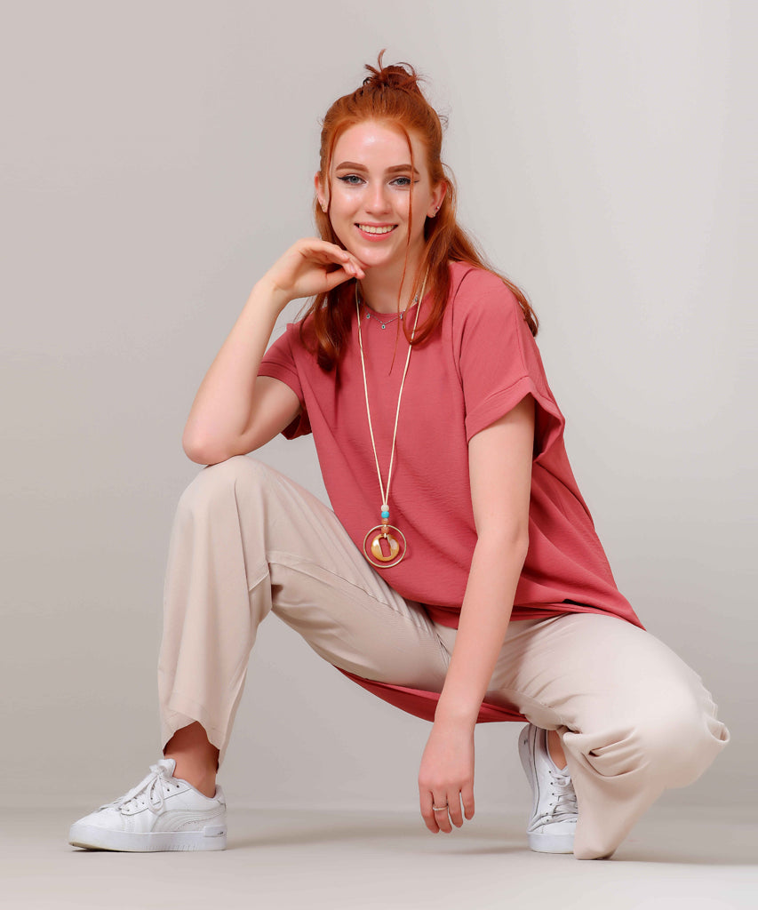 Blouse-Cotton Viscose-D ROSE