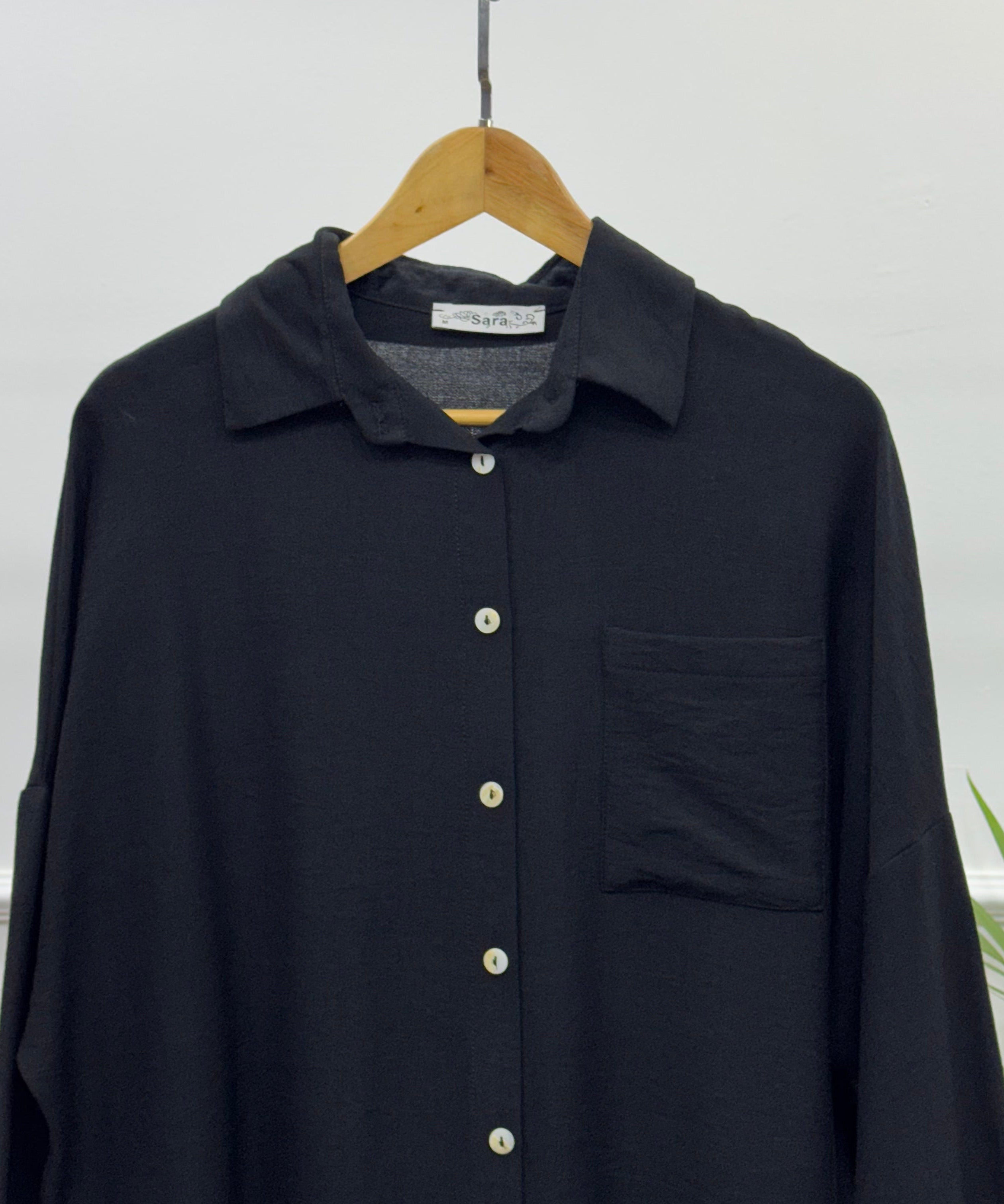 Rolled-up Sleeves Oversized Shirt