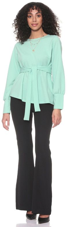 Blouse-Thick Crepe-GREEN
