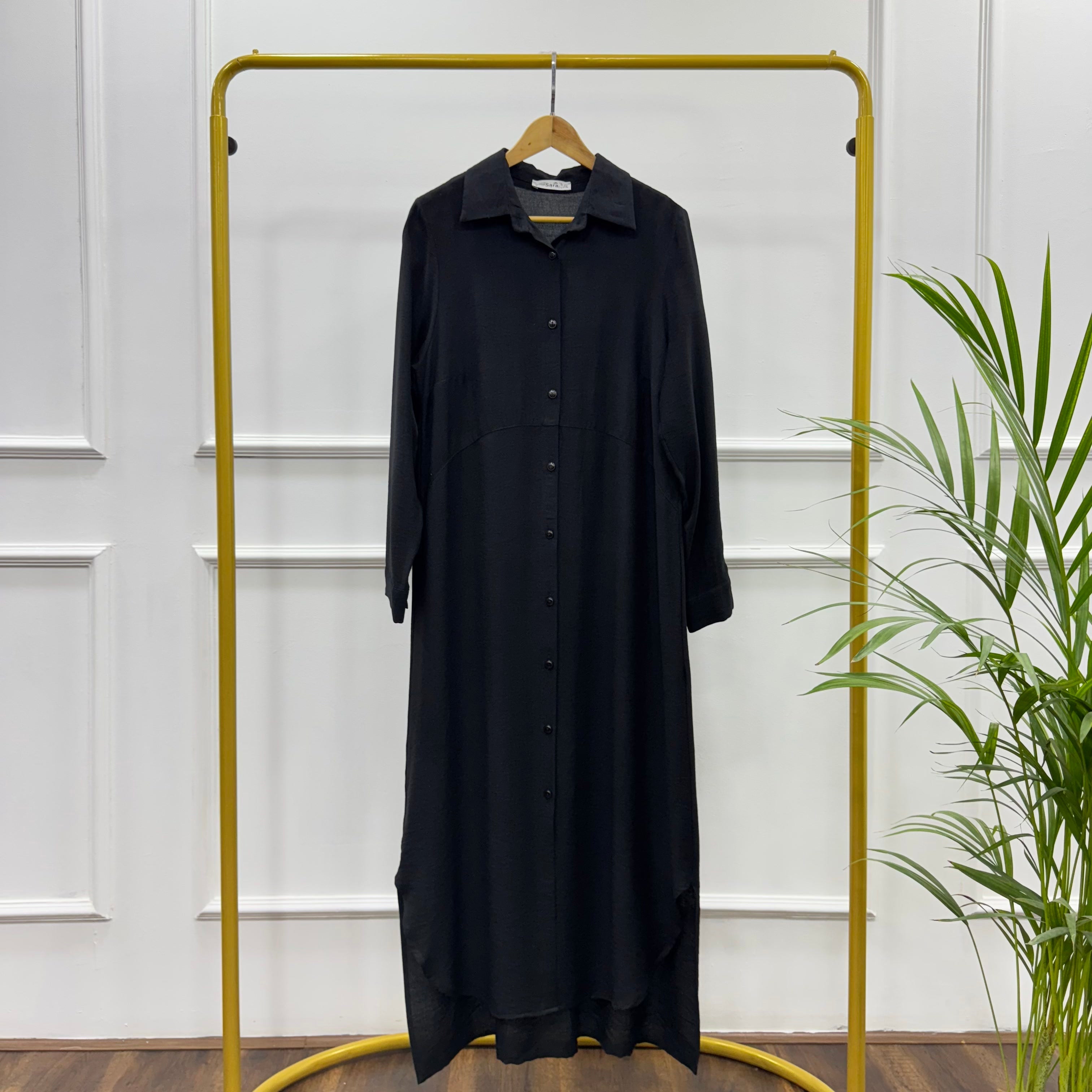 Versatile Long Tunic-Spanish Linen-Black