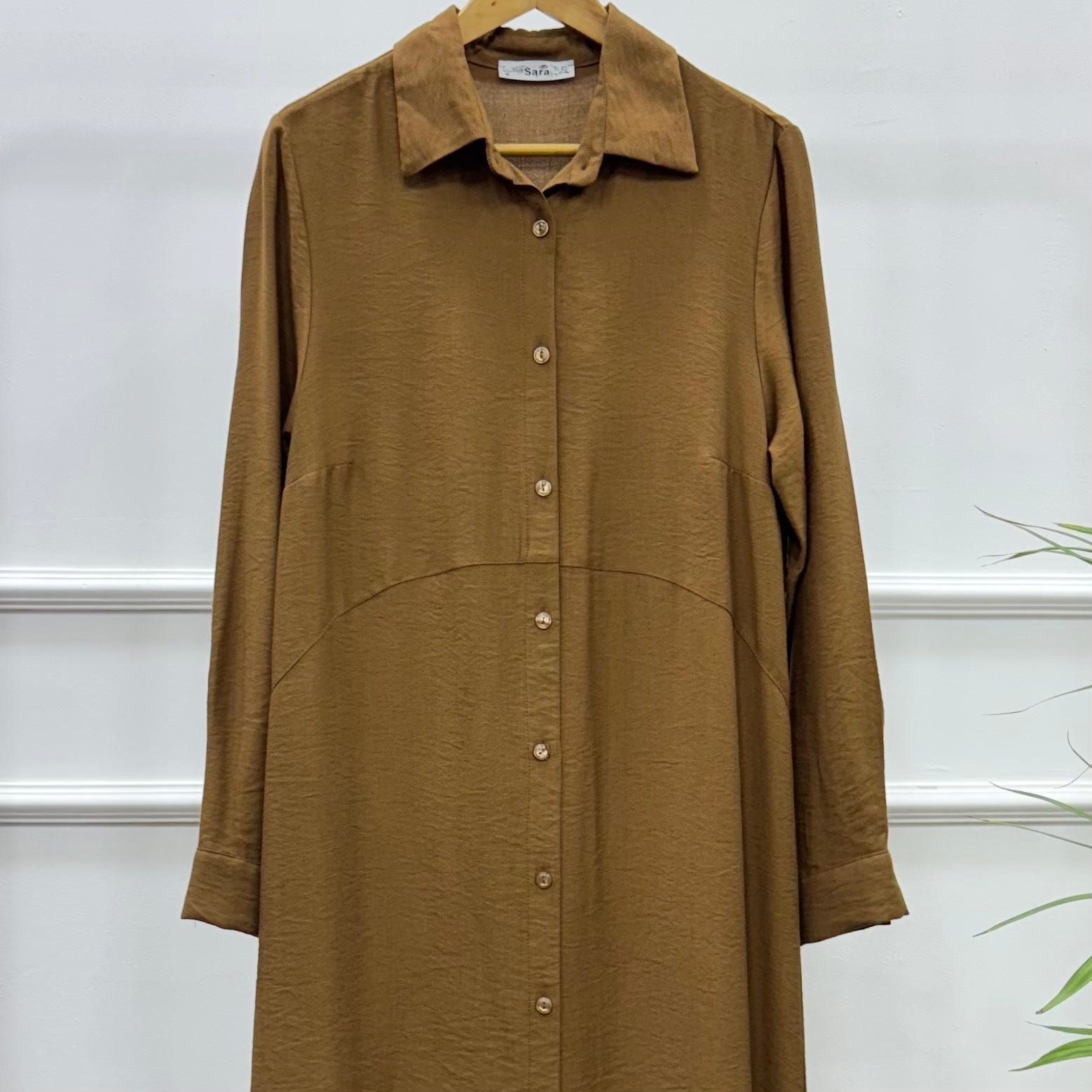 Versatile Long Tunic-Spanish Linen-Brown