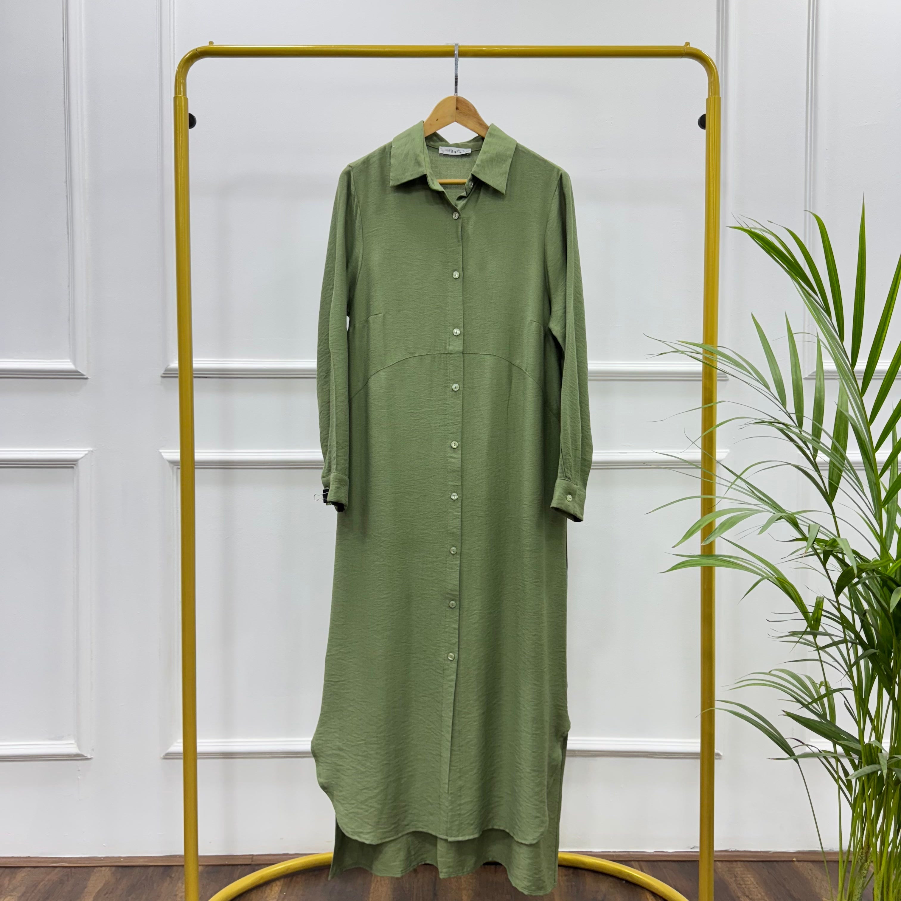 Versatile Long Tunic-Spanish Linen-Olive
