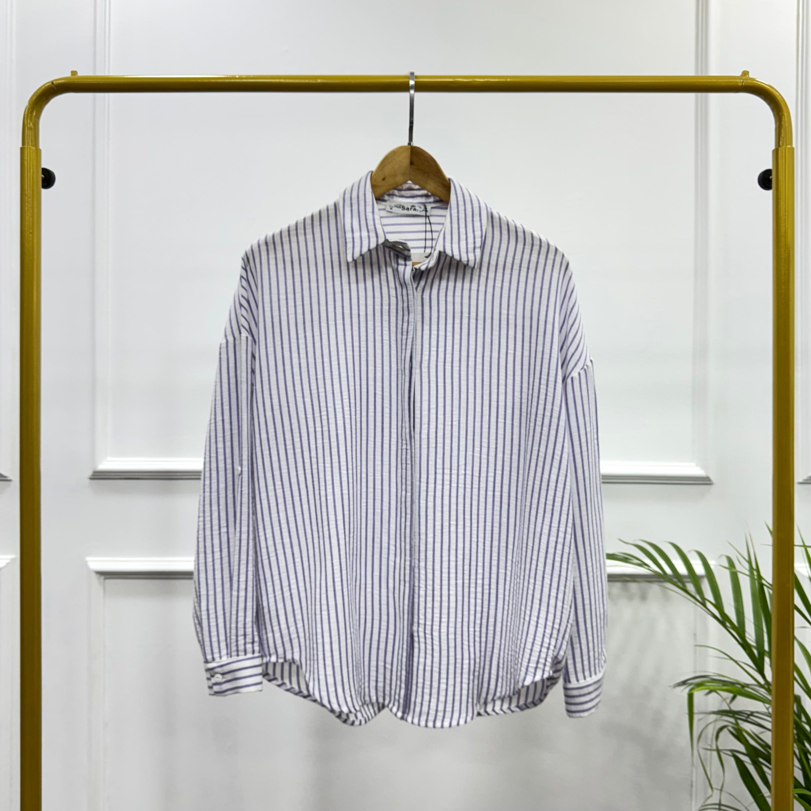 Striped Casual Shirt-Spanish Linen
