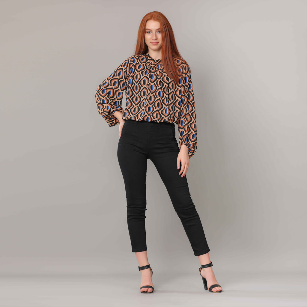 Blouse-Chiffon-BROWN