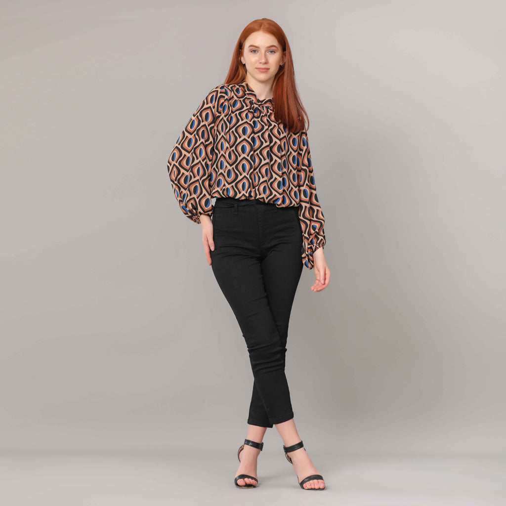 Blouse-Chiffon-BROWN