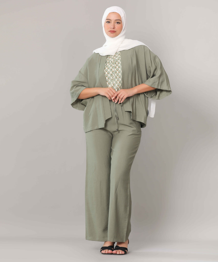 Trousers-Gabardine-OLIVE