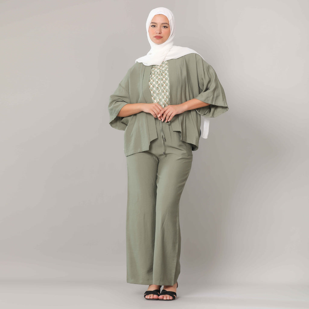 Trousers-Gabardine-OLIVE