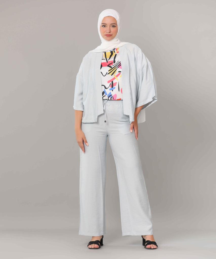 Cardigan-Cotton Viscose-GRAY