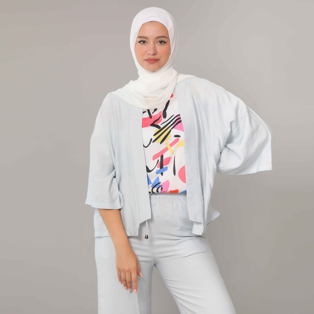 Cardigan-Cotton Viscose-GRAY