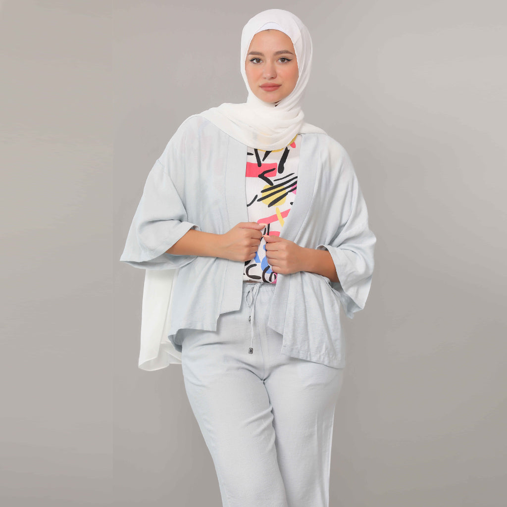 Cardigan-Cotton Viscose-GRAY