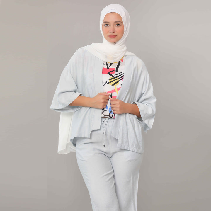 Cardigan-Cotton Viscose-GRAY