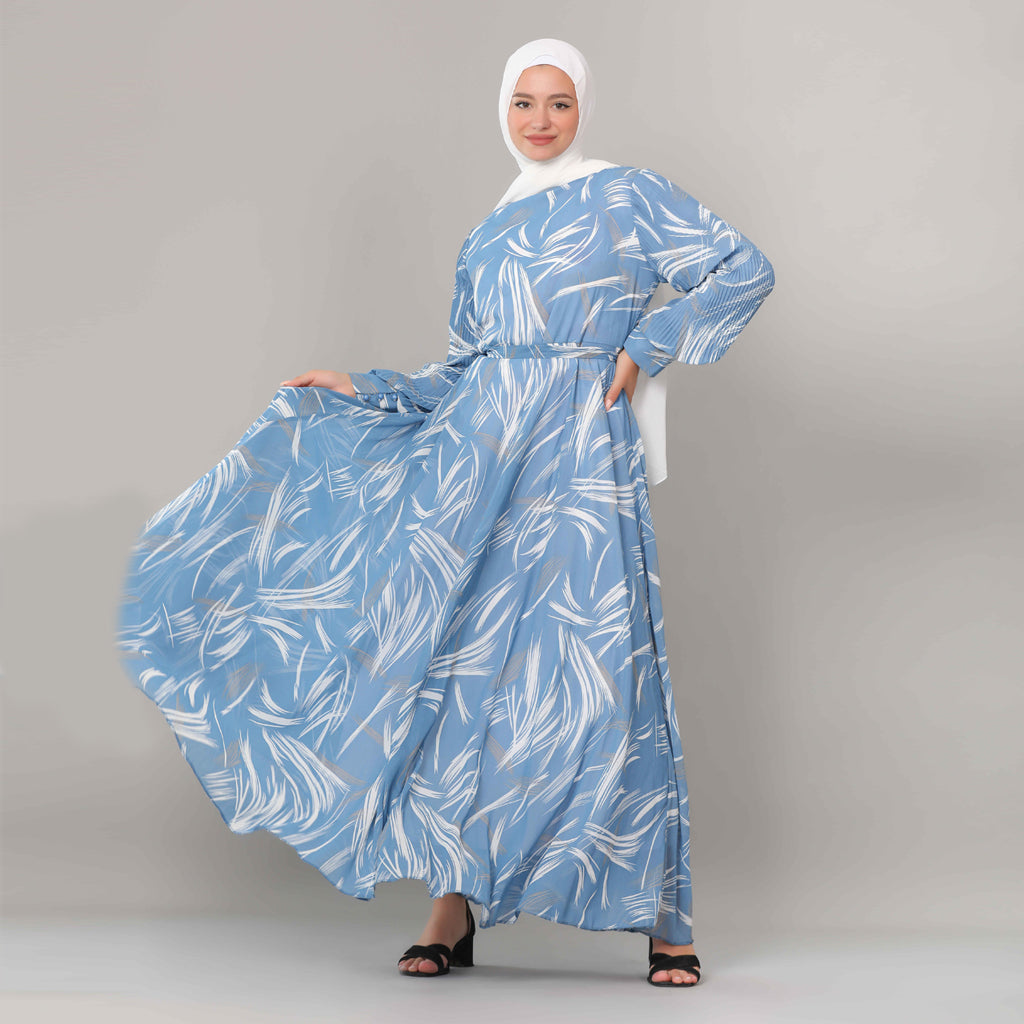 Dress-Chiffon-L BLUE