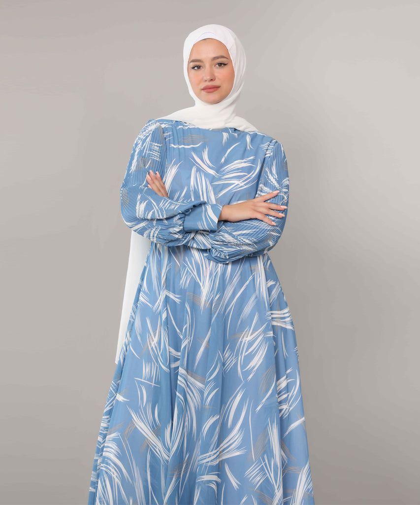 Dress-Chiffon-L BLUE