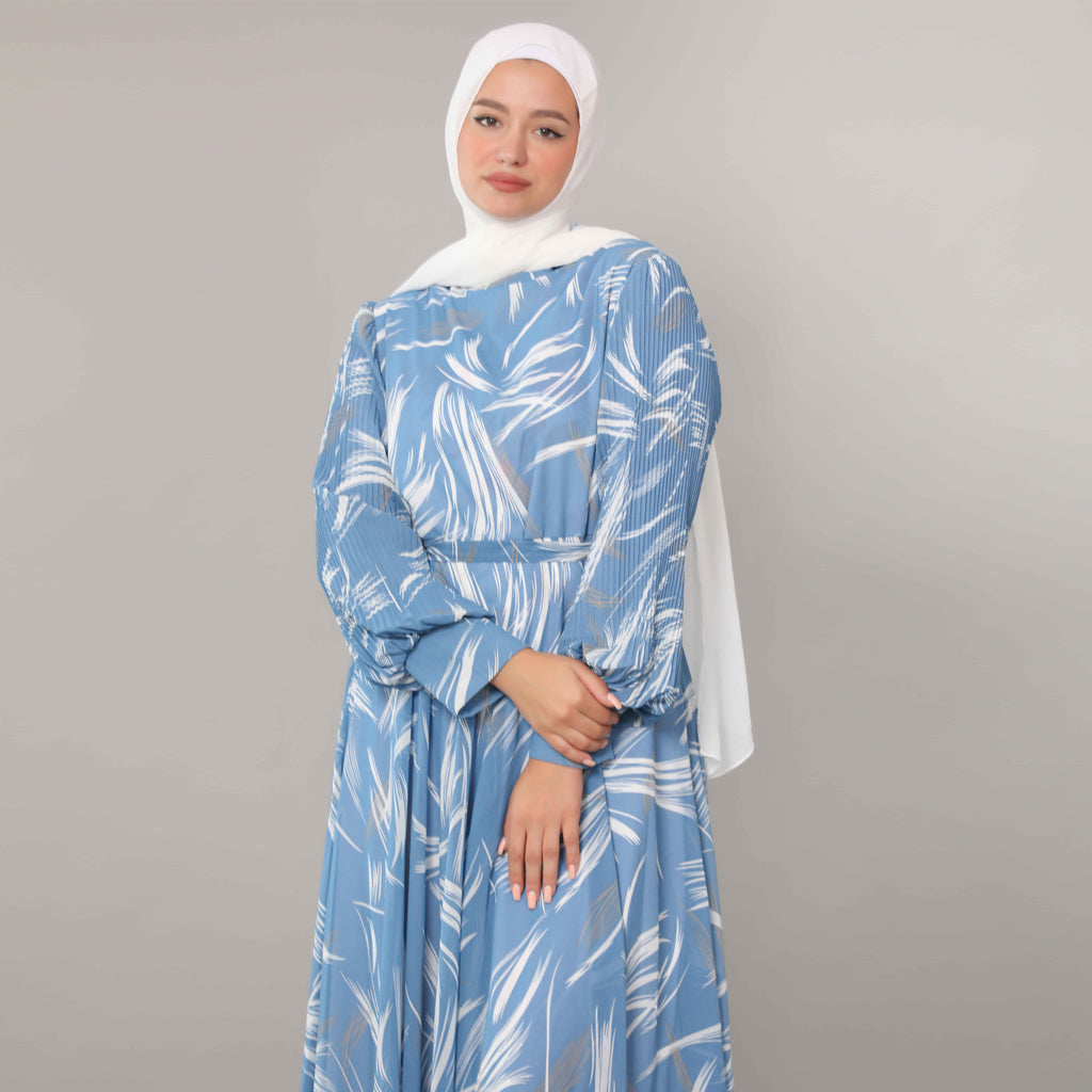 Dress-Chiffon-L BLUE