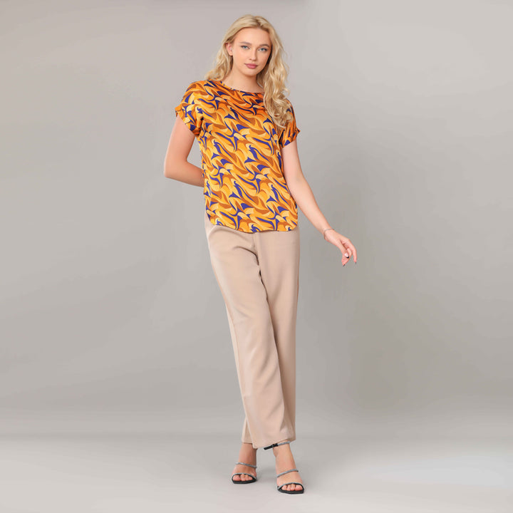 Blouse-Satin-MUSTARD