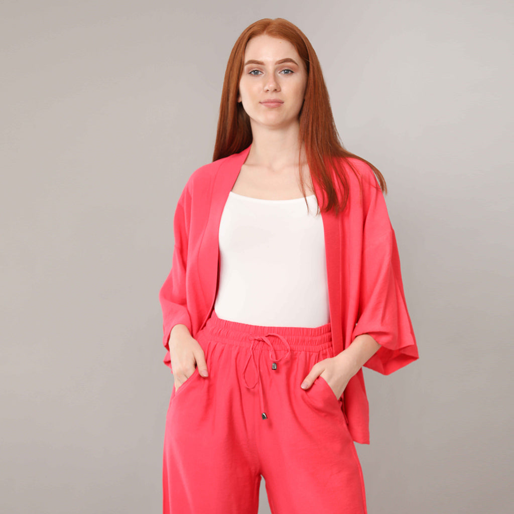 Cardigan-Cotton Viscose-FUCHSIA