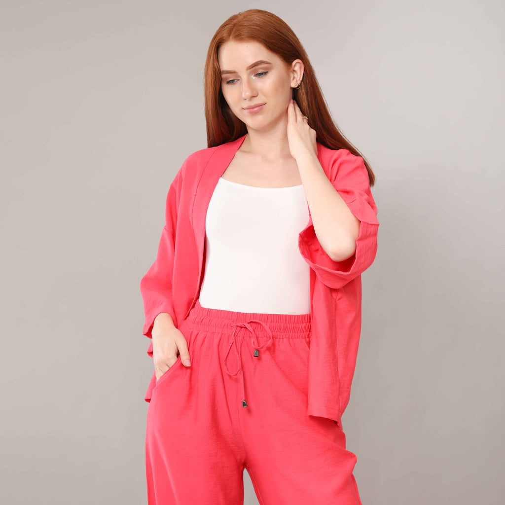 Cardigan-Cotton Viscose-FUCHSIA