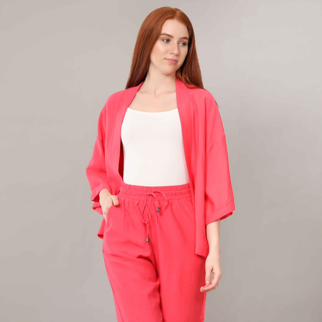 Cardigan-Cotton Viscose-FUCHSIA