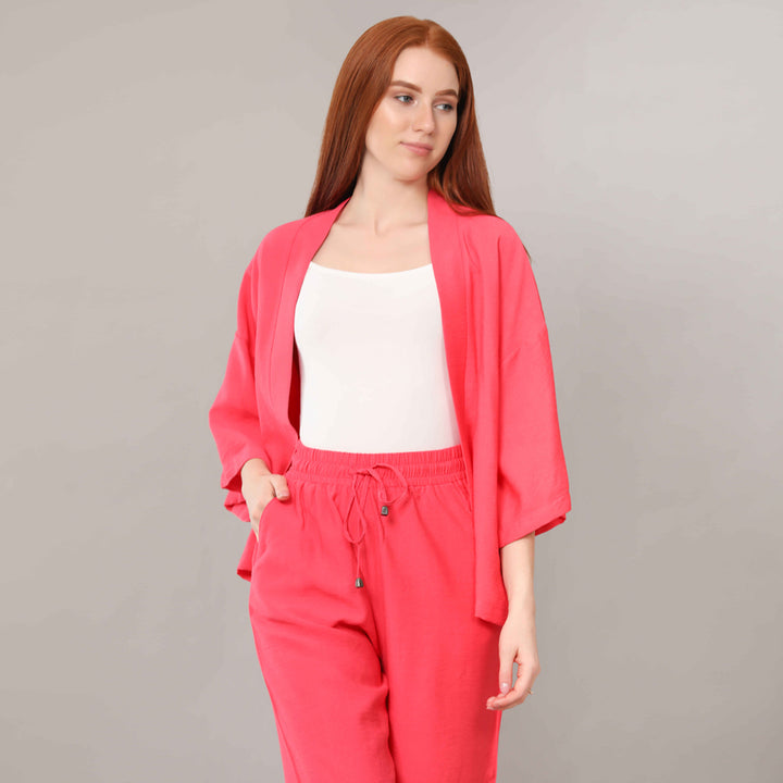 Cardigan-Cotton Viscose-FUCHSIA