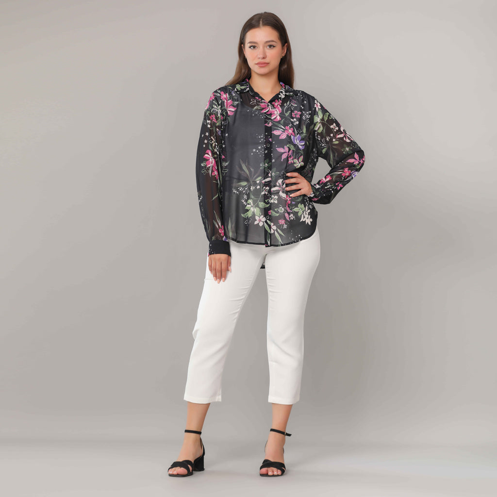 Shirt-Chiffon-BLACK