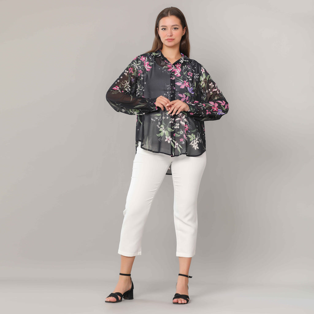 Shirt-Chiffon-BLACK