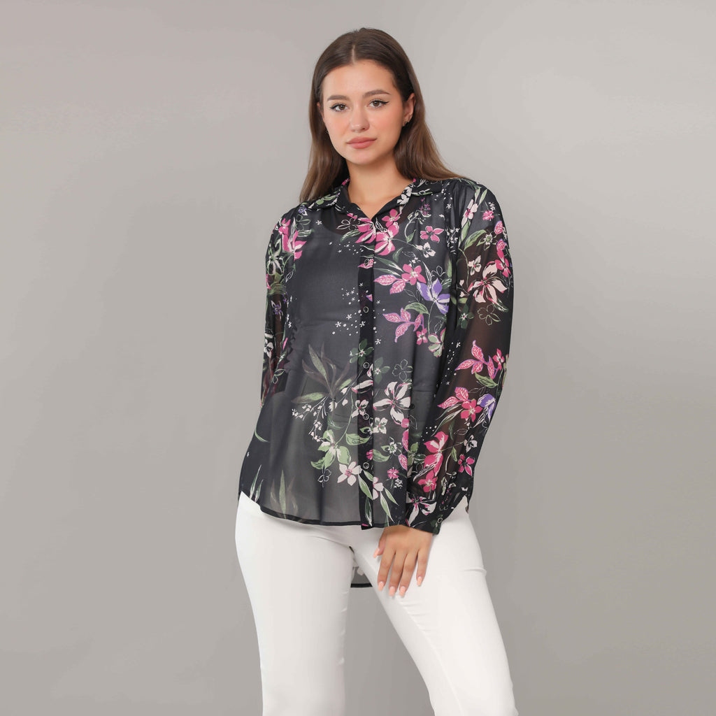 Shirt-Chiffon-BLACK