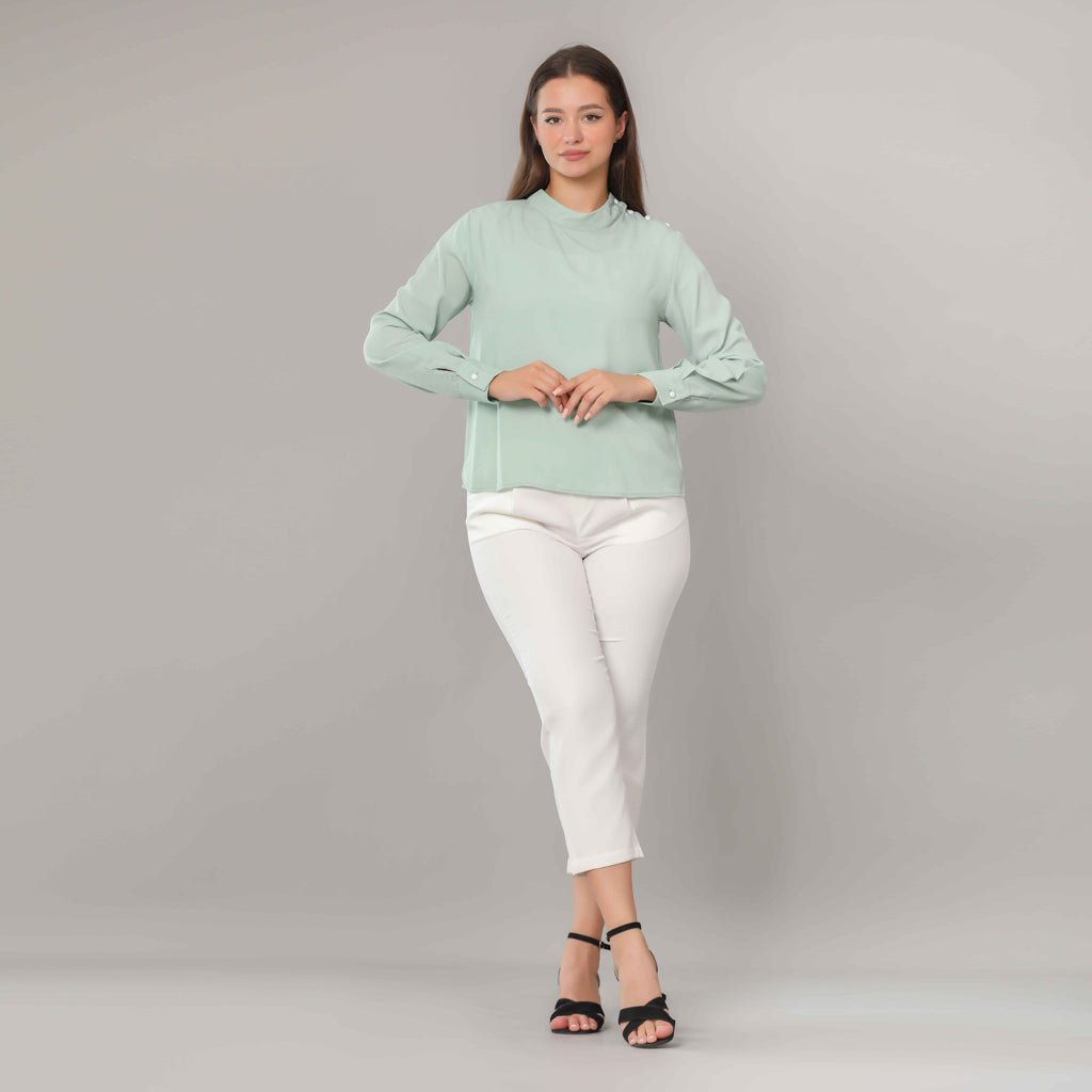 Blouse-Chiffon-GREEN