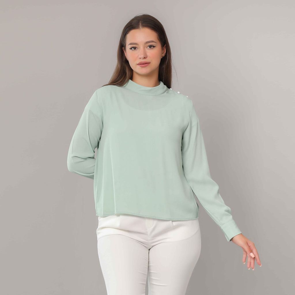 Blouse-Chiffon-GREEN