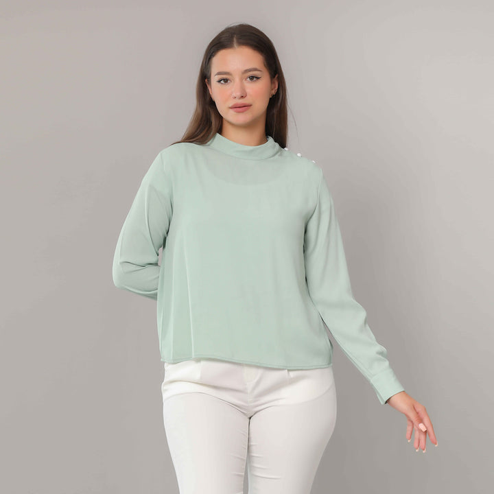 Blouse-Chiffon-GREEN