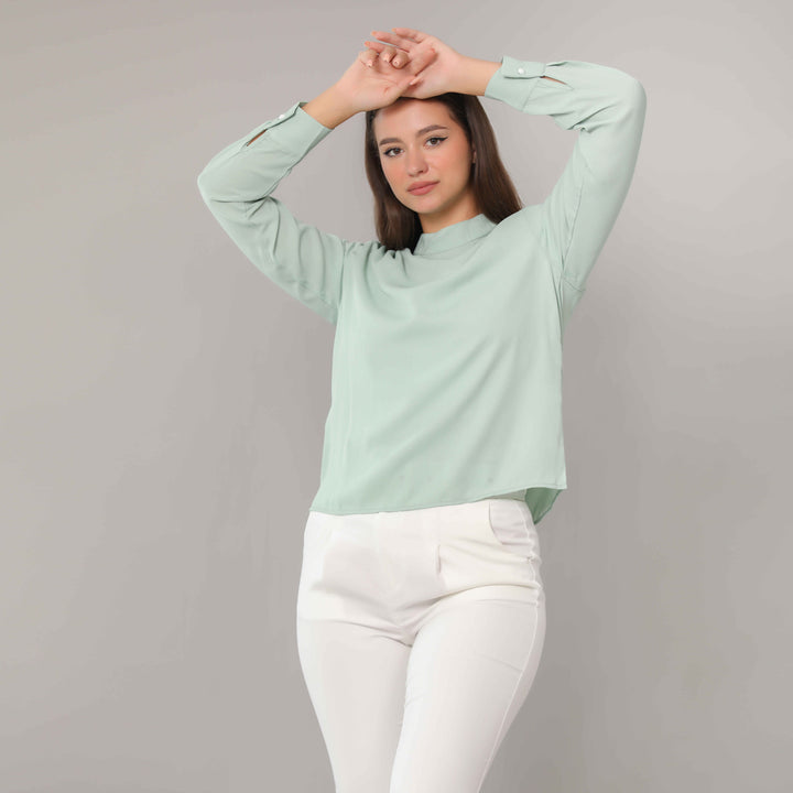 Blouse-Chiffon-GREEN