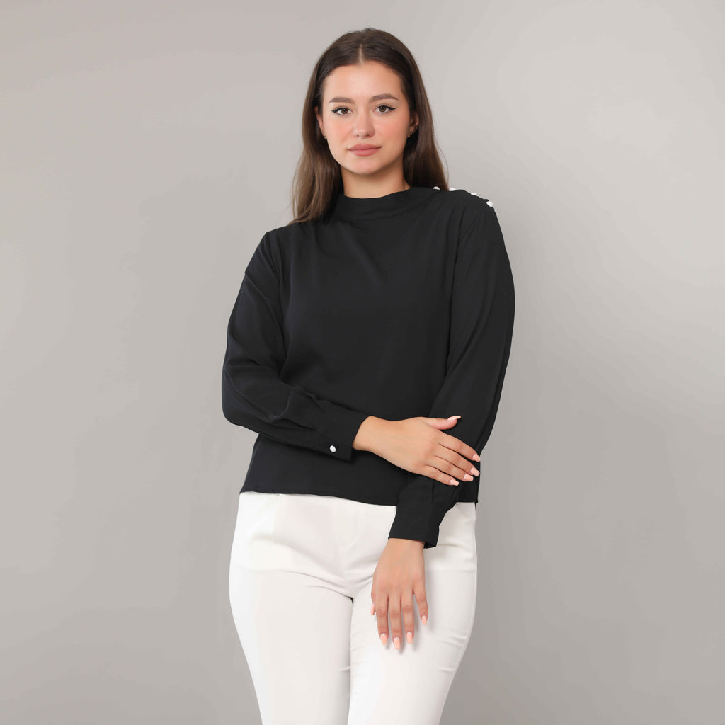 Blouse-Chiffon-BLACK