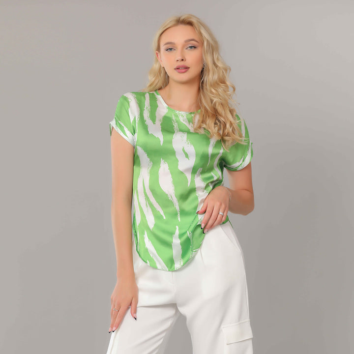 Blouse-Satin-GREEN