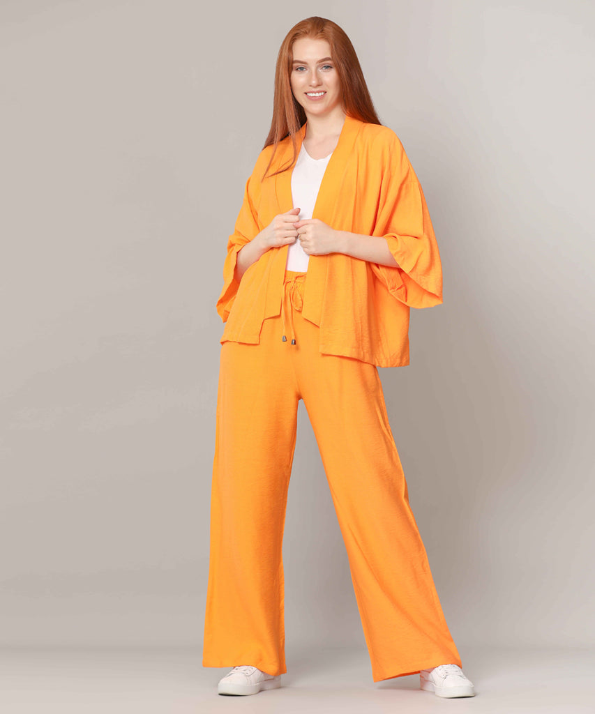 Cardigan-Cotton Viscose-ORANGE