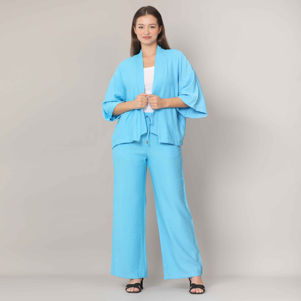 Cardigan-Cotton Viscose-TURQUOIS