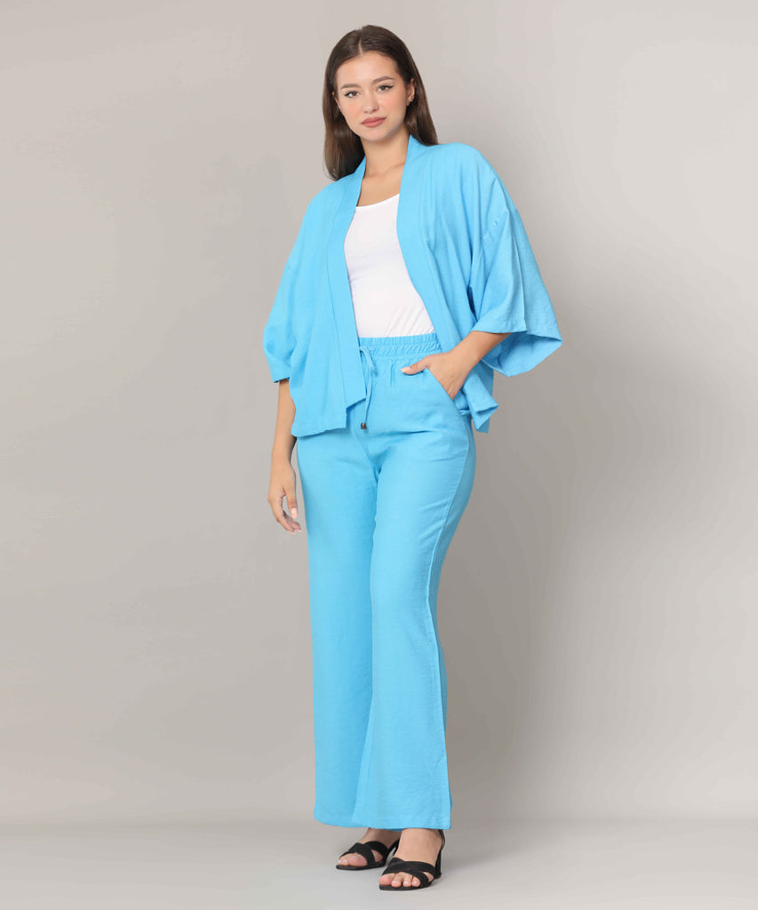 Cardigan-Cotton Viscose-TURQUOIS