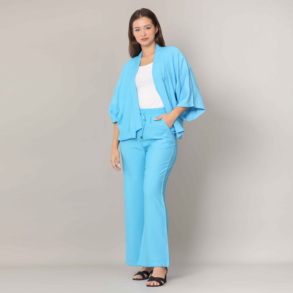 Cardigan-Cotton Viscose-TURQUOIS