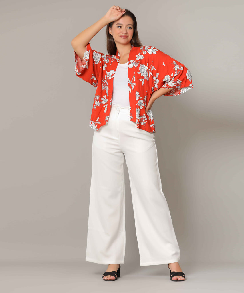 Cardigan-Cotton Viscose-ORANGE