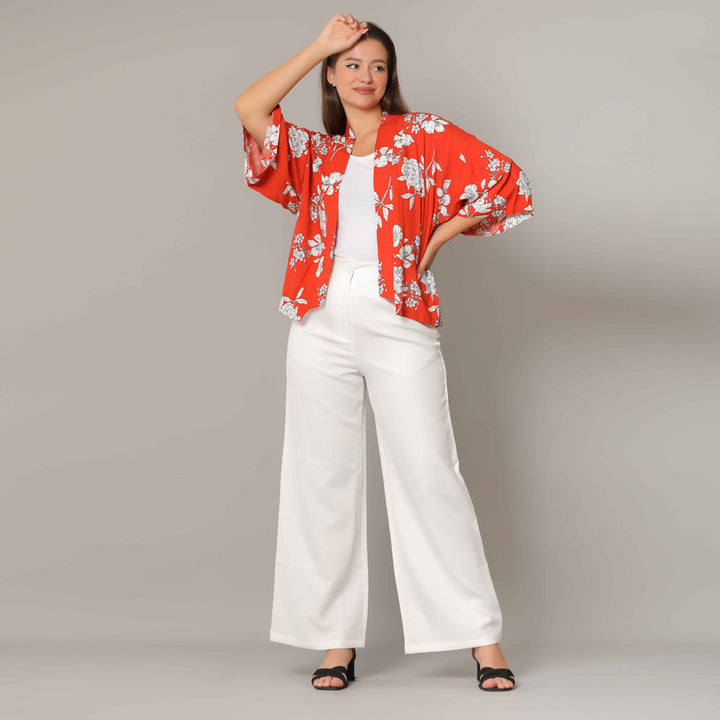 Cardigan-Cotton Viscose-ORANGE