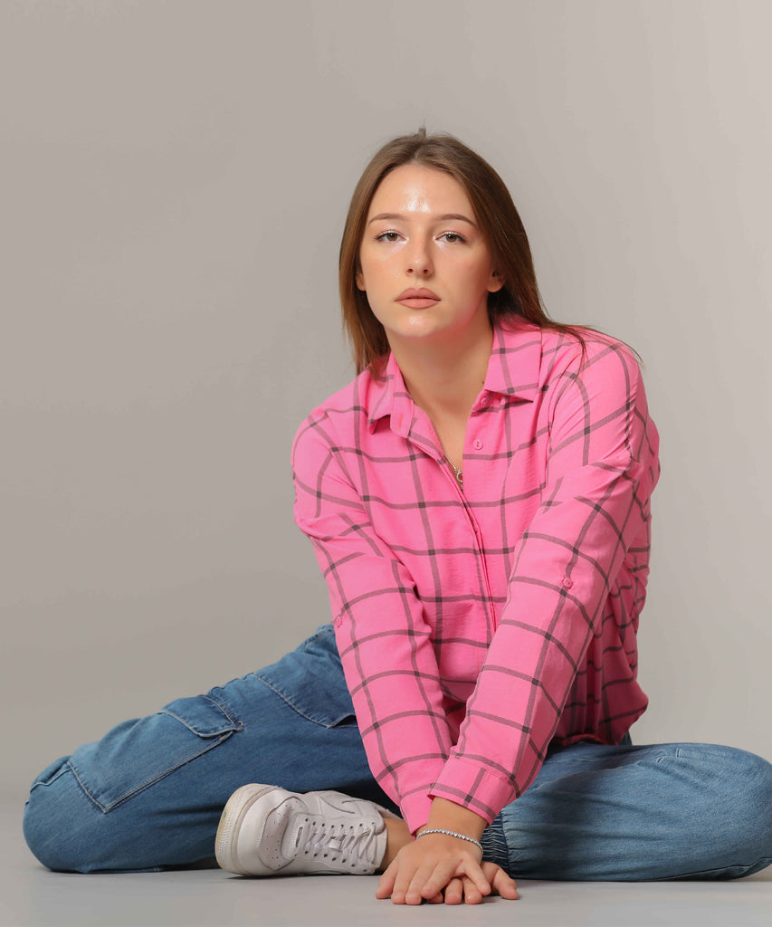 Shirt-Cotton Viscose-FUCSHIA