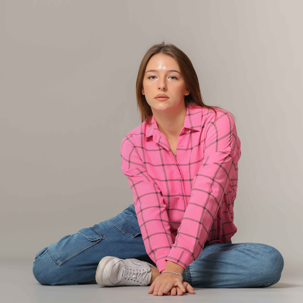 Shirt-Cotton Viscose-FUCSHIA