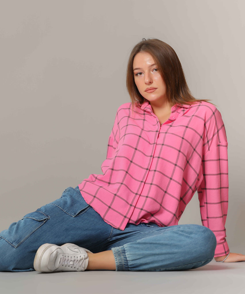Shirt-Cotton Viscose-FUCSHIA