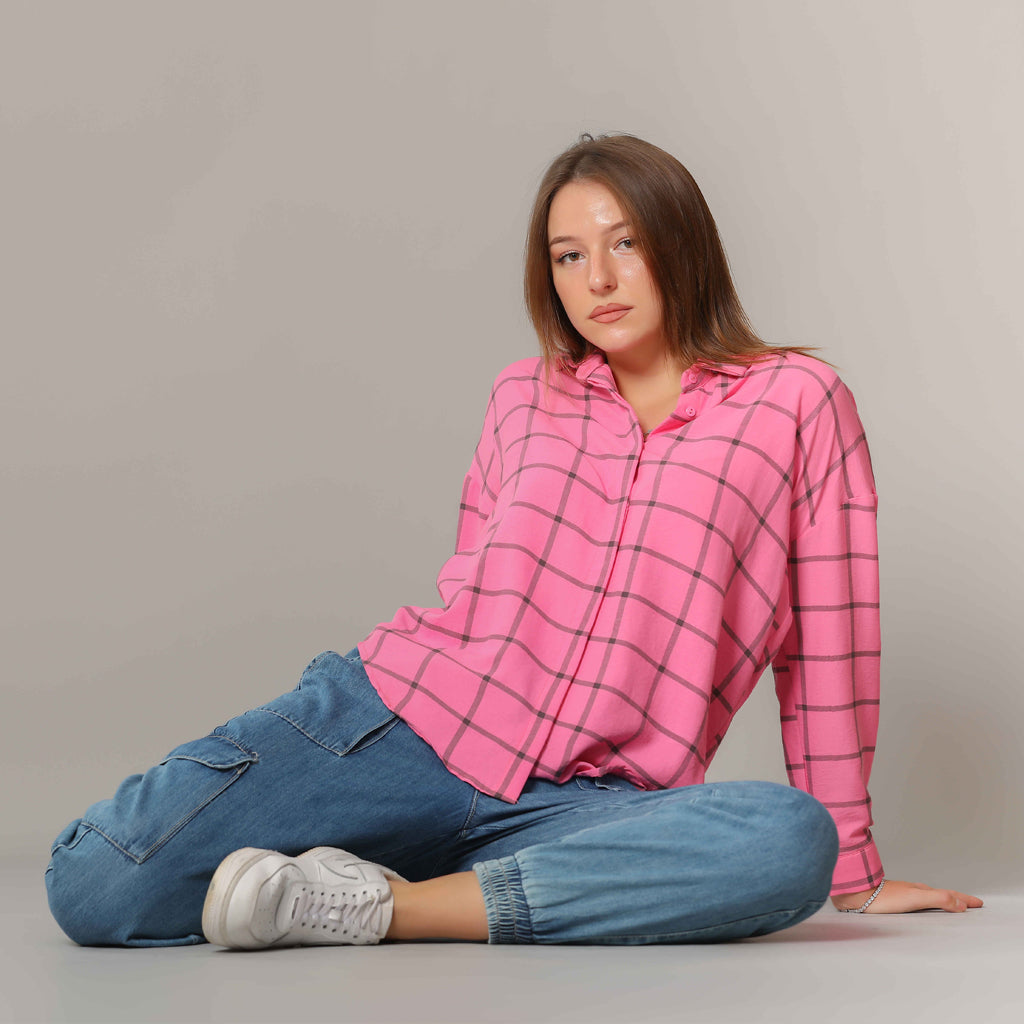 Shirt-Cotton Viscose-FUCSHIA