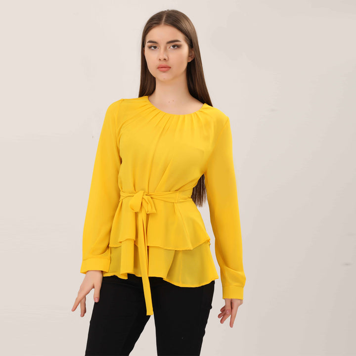 Blouse-Chiffon-MUSTARD