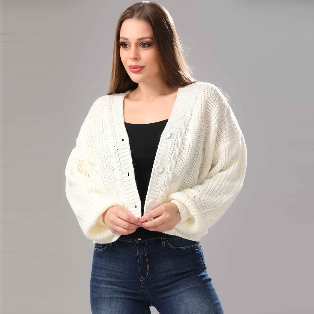 Cardigan-Knit-OF WHITE