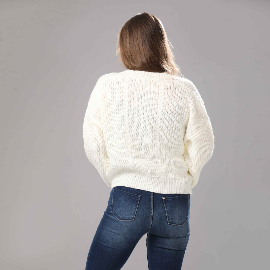 Cardigan-Knit-OF WHITE