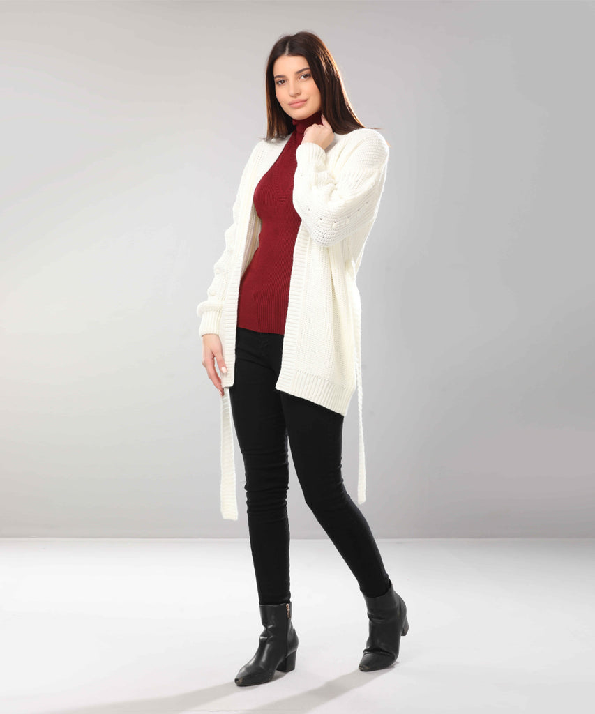 Cardigan-Knit-OF WHITE
