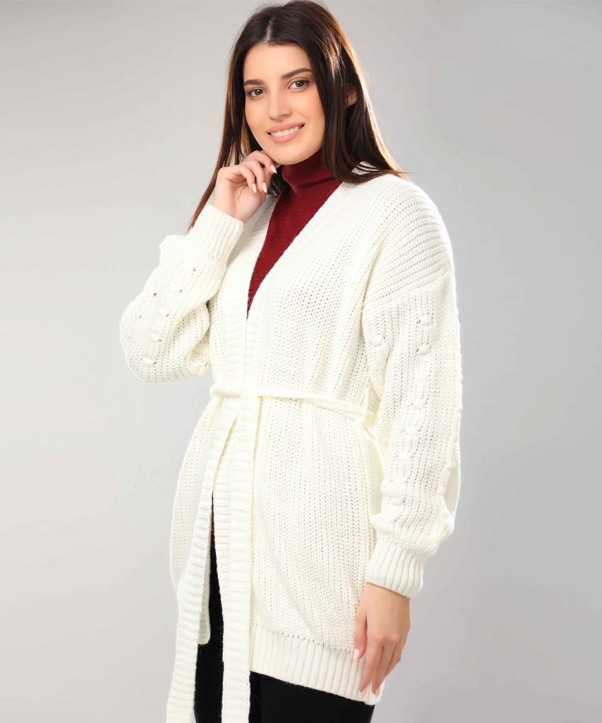 Cardigan-Knit-OF WHITE