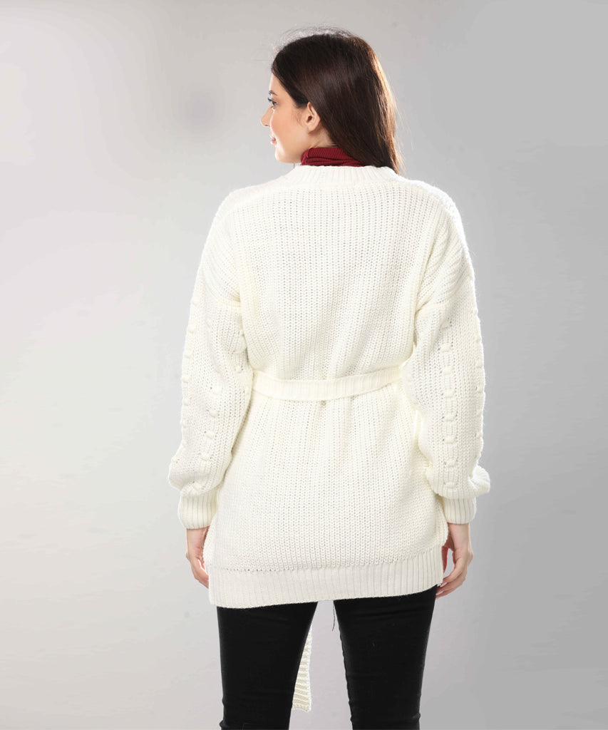 Cardigan-Knit-OF WHITE