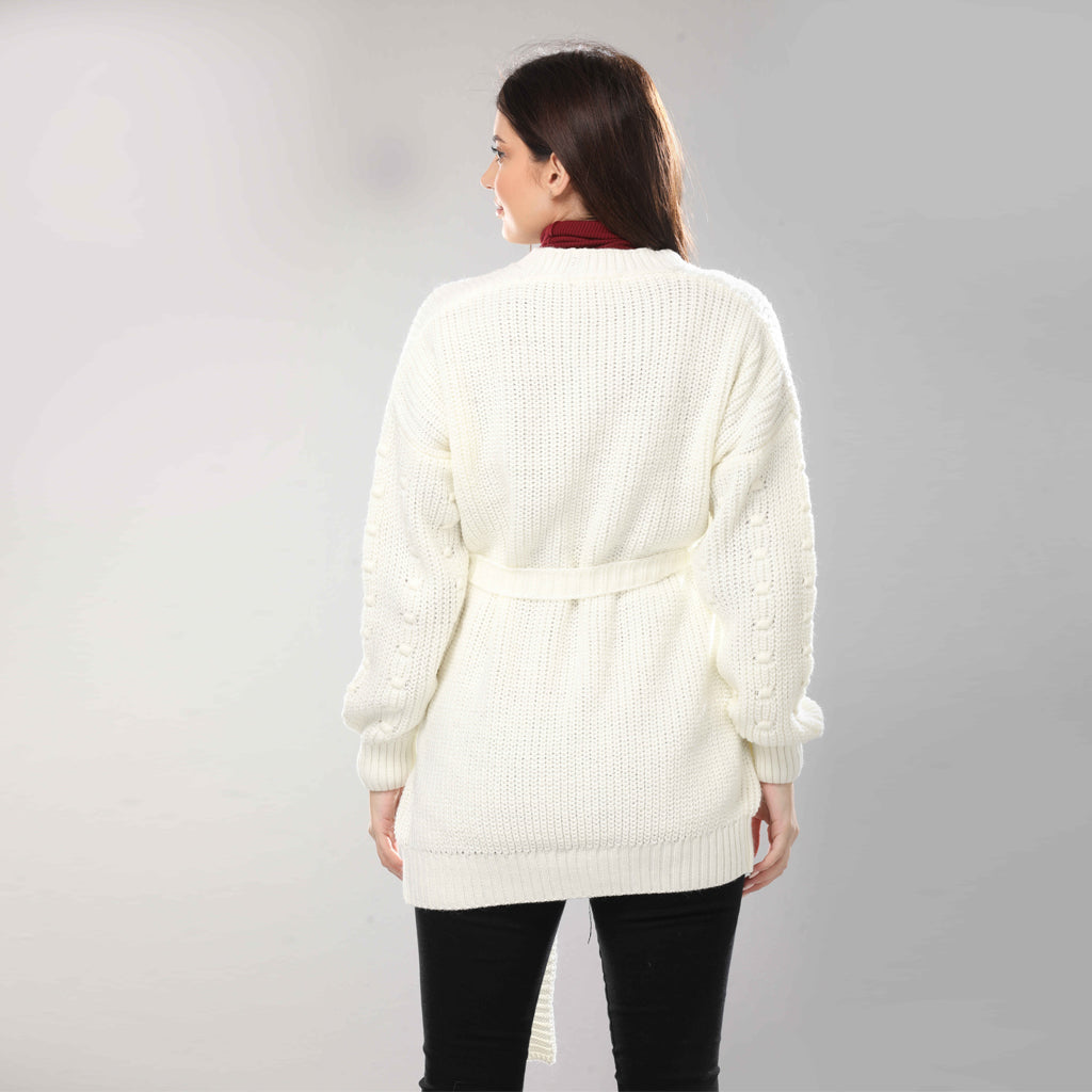Cardigan-Knit-OF WHITE